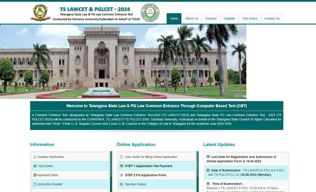 Ts Lawcet Ts Pglcet Application Form Released Fees Eligibility