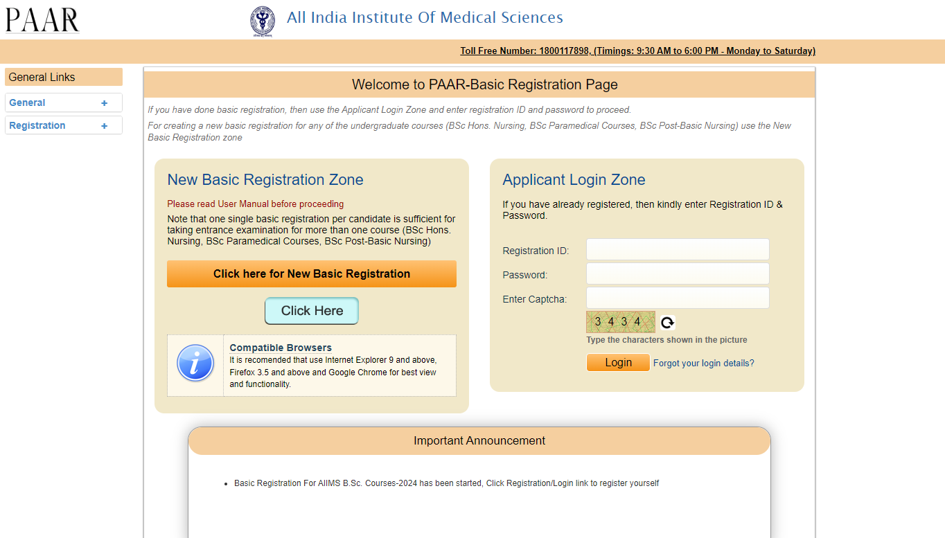 AIIMS Delhi BSc and MSc Courses Admissions 2024