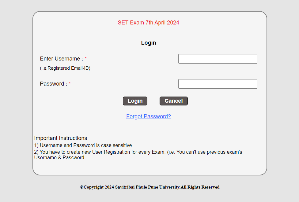 Download MH SET Admit Card 2024