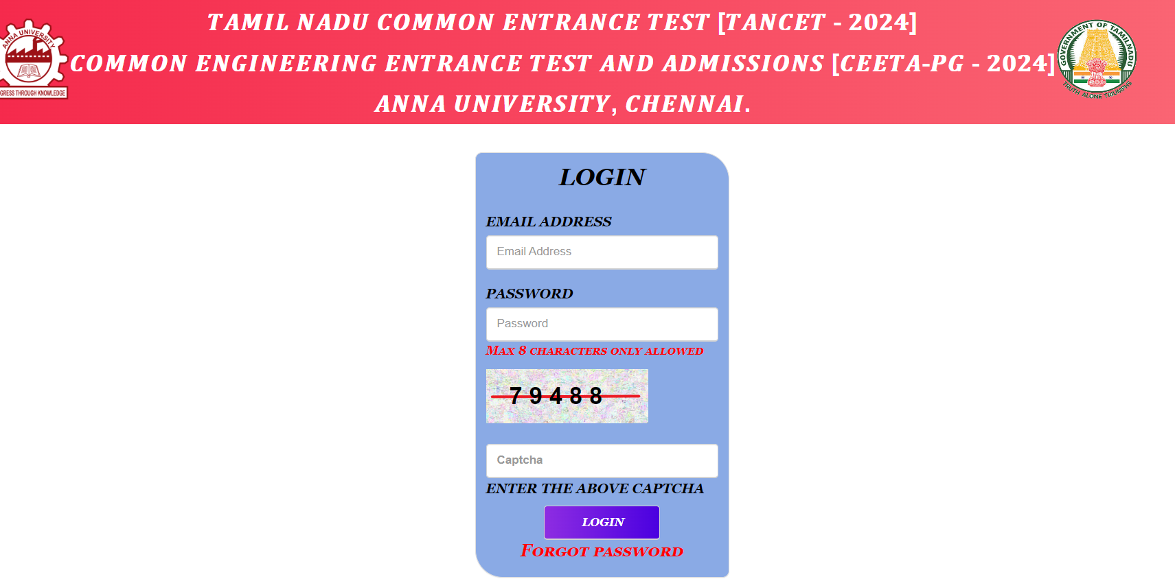 Download TANCET Hall Ticket 2024