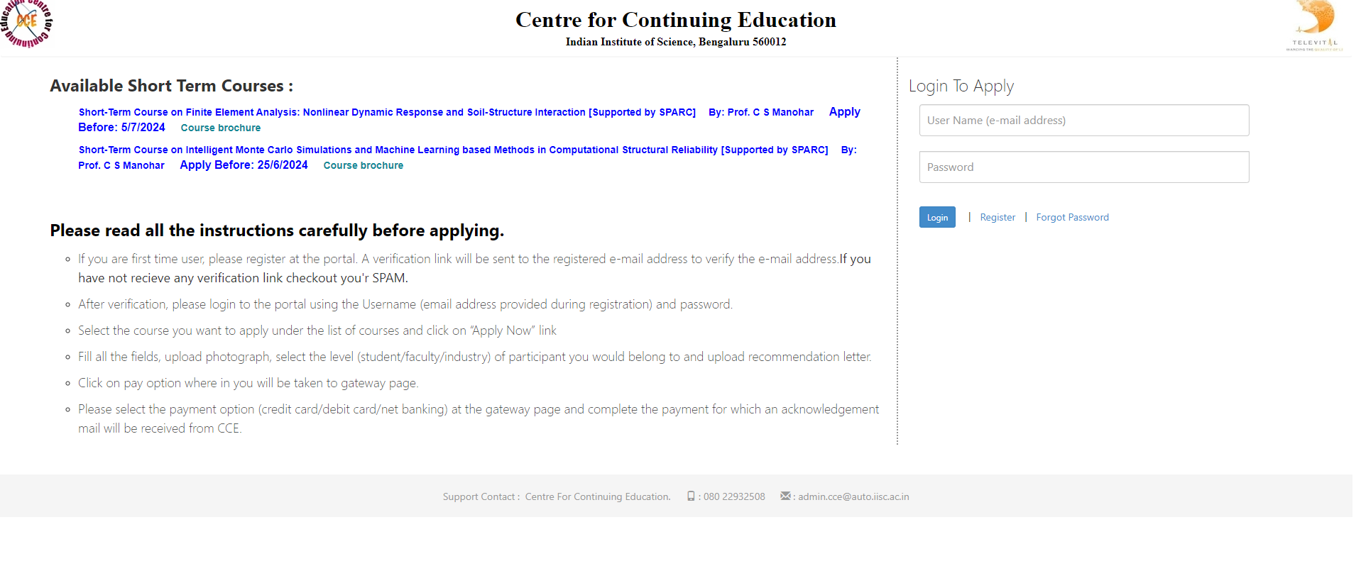 How to Apply for Short-Term Courses at IISc 2024