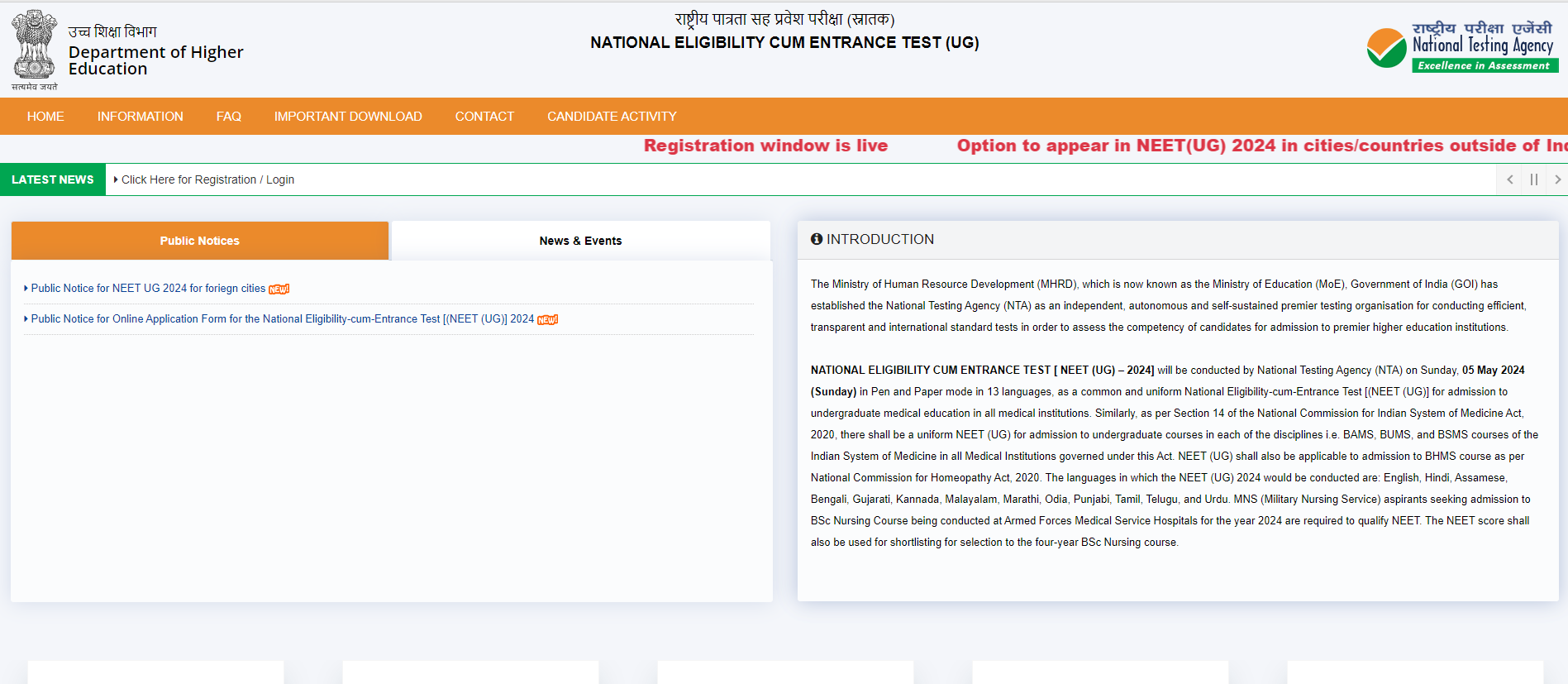 NEET Application Form 2024 Released Last Date to Fill Form, Important