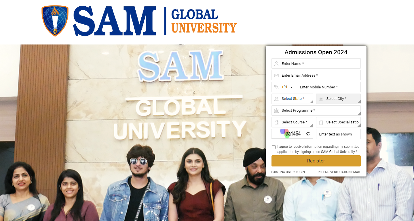 SAM Global University UG, PG admissions 2024