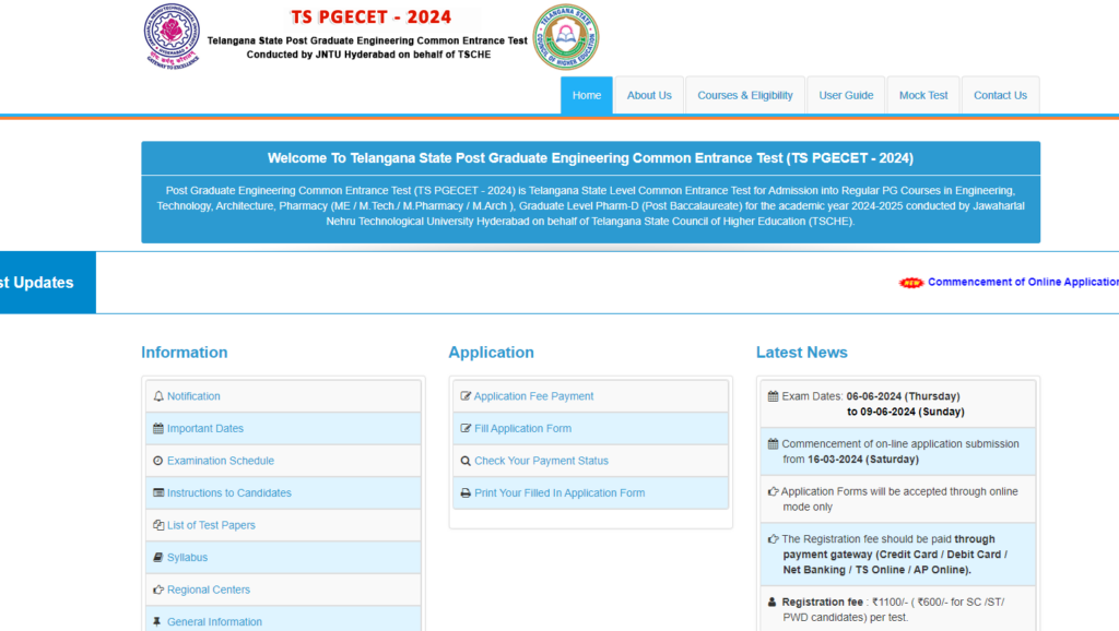 TS PGECET Application Form 2024- How To Apply, Eligibility, Dates ...