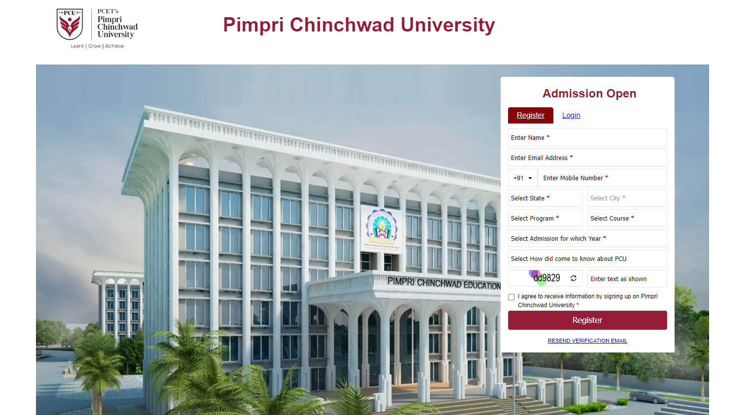 Apply for Pimpri Chinchwad University Admission