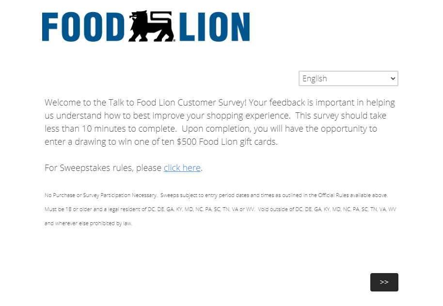 Food Lion Customer Survey