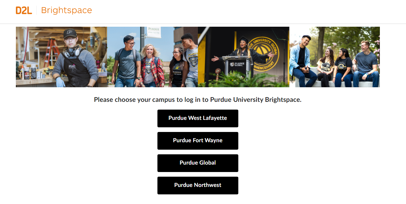 Log into Brightspace Purdue