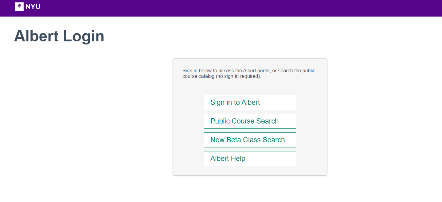 NYU Albert Login How to Sign into NYU Portal