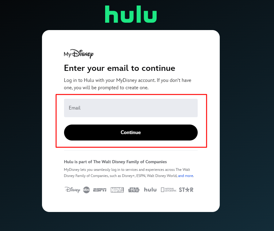 Sign Up Hulu