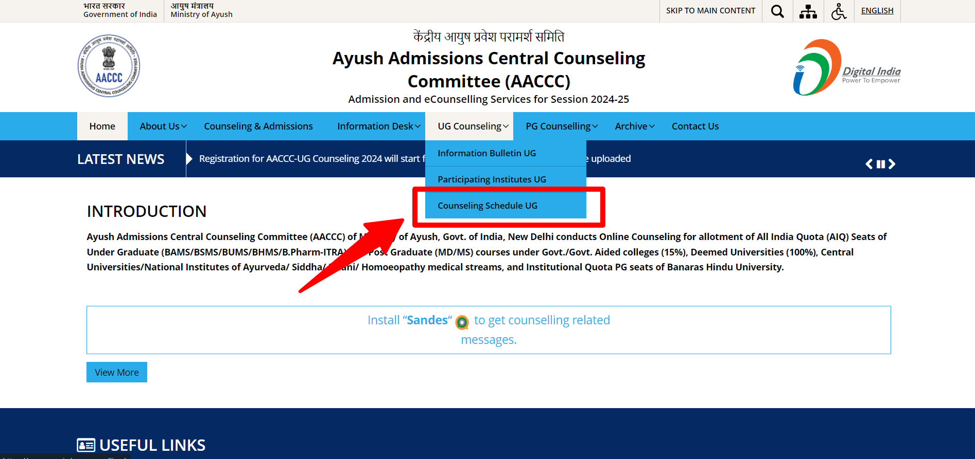 AYUSH NEET UG Counselling 2024