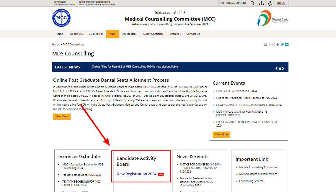 NEET MDS Counselling 2024 Round 3 Choice Filling Starts- How to Register, Dates, Fess and More