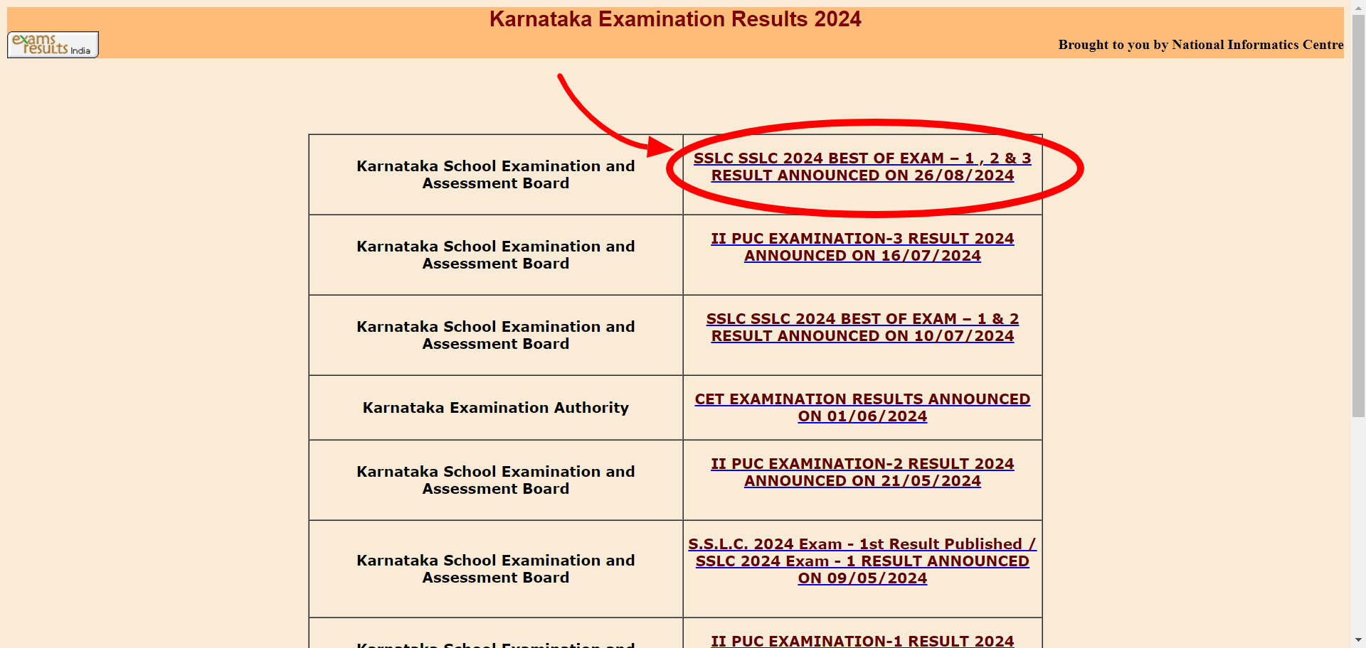 Step1 to Check Karnataka SSLC Result 2024