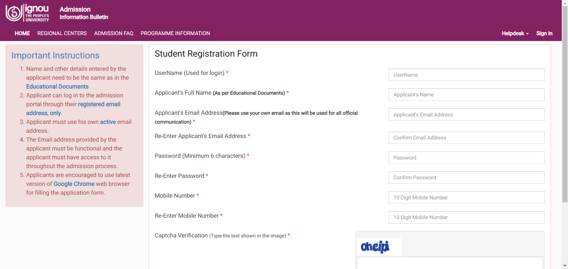 Steps to Apply for IGNOU July 2024 ODL Admission