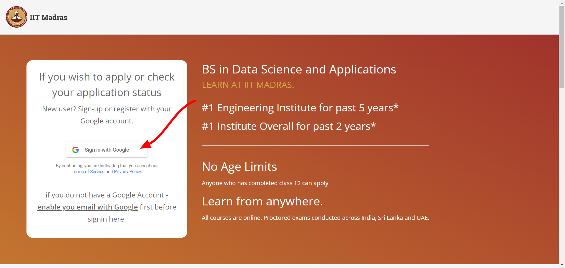 Steps to Apply for IIT Madras Data Science Course