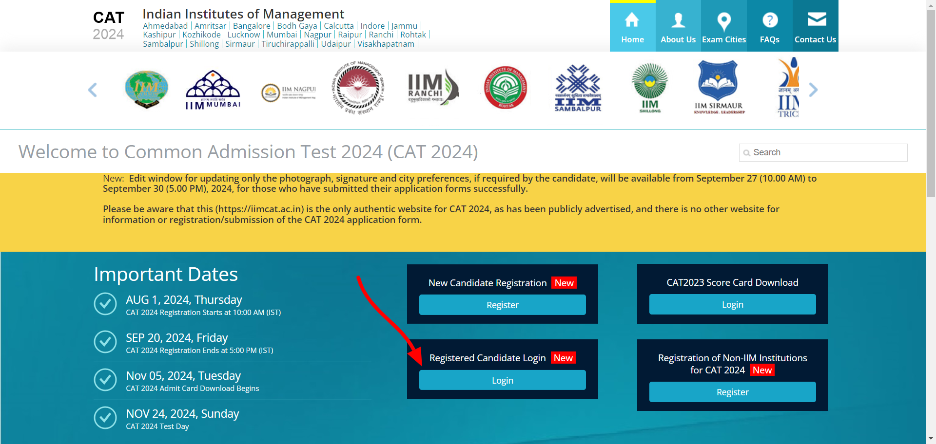 Steps to Download CAT 2024 Admit Card