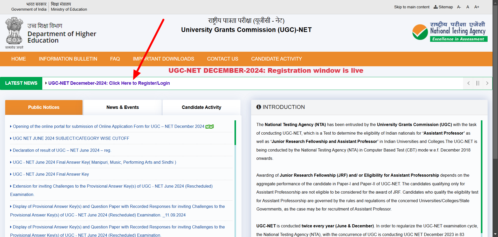 UGC NET 2024 Registration