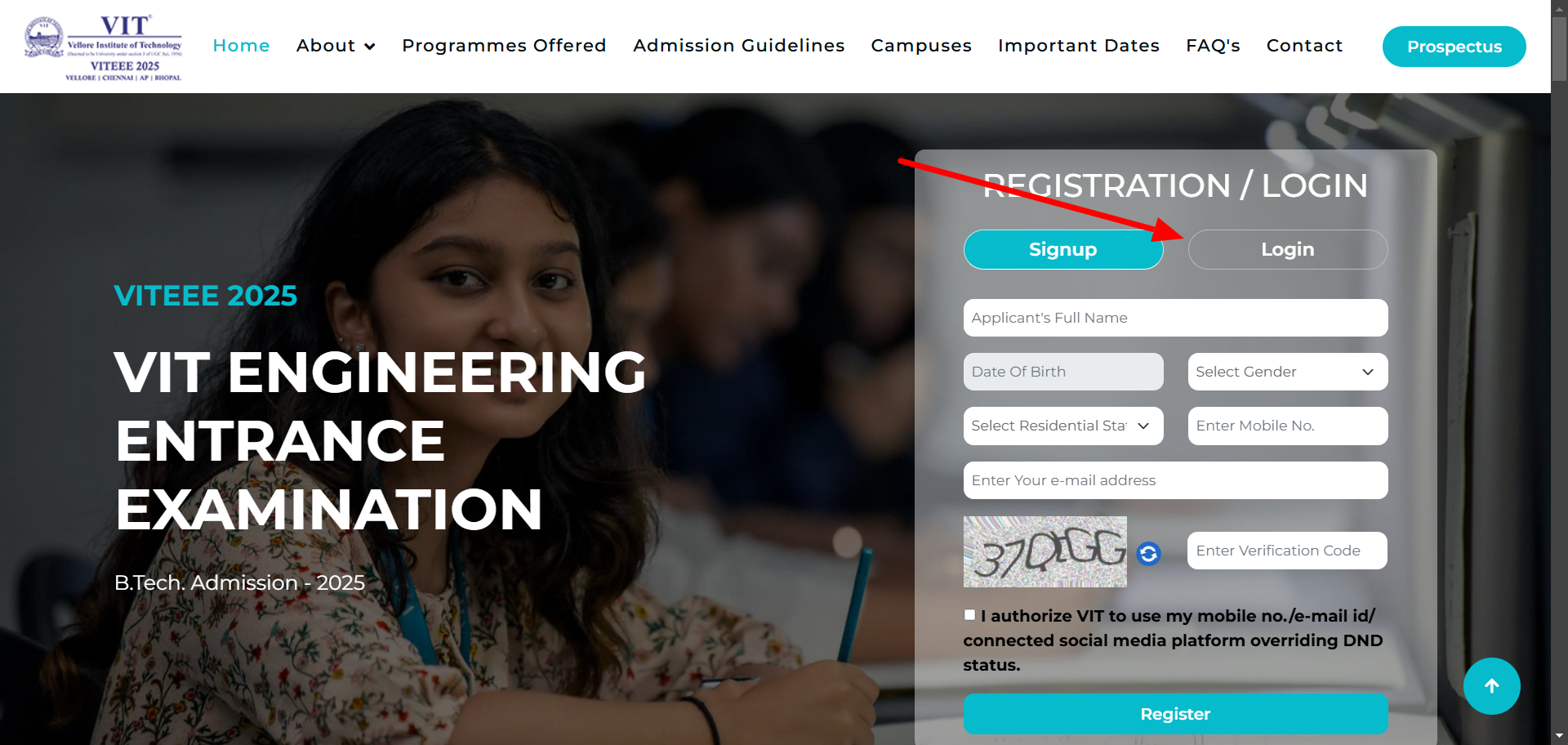 VITEEE 2025 Login open