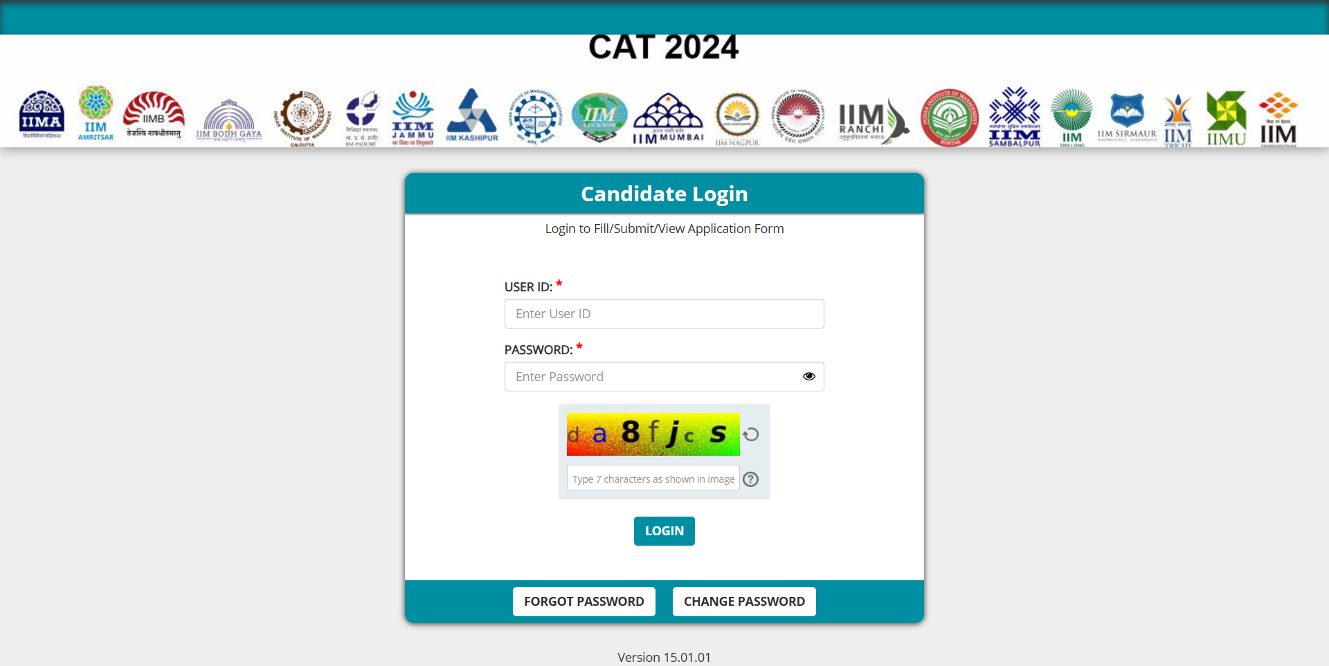 CAT 2024 candidate Login