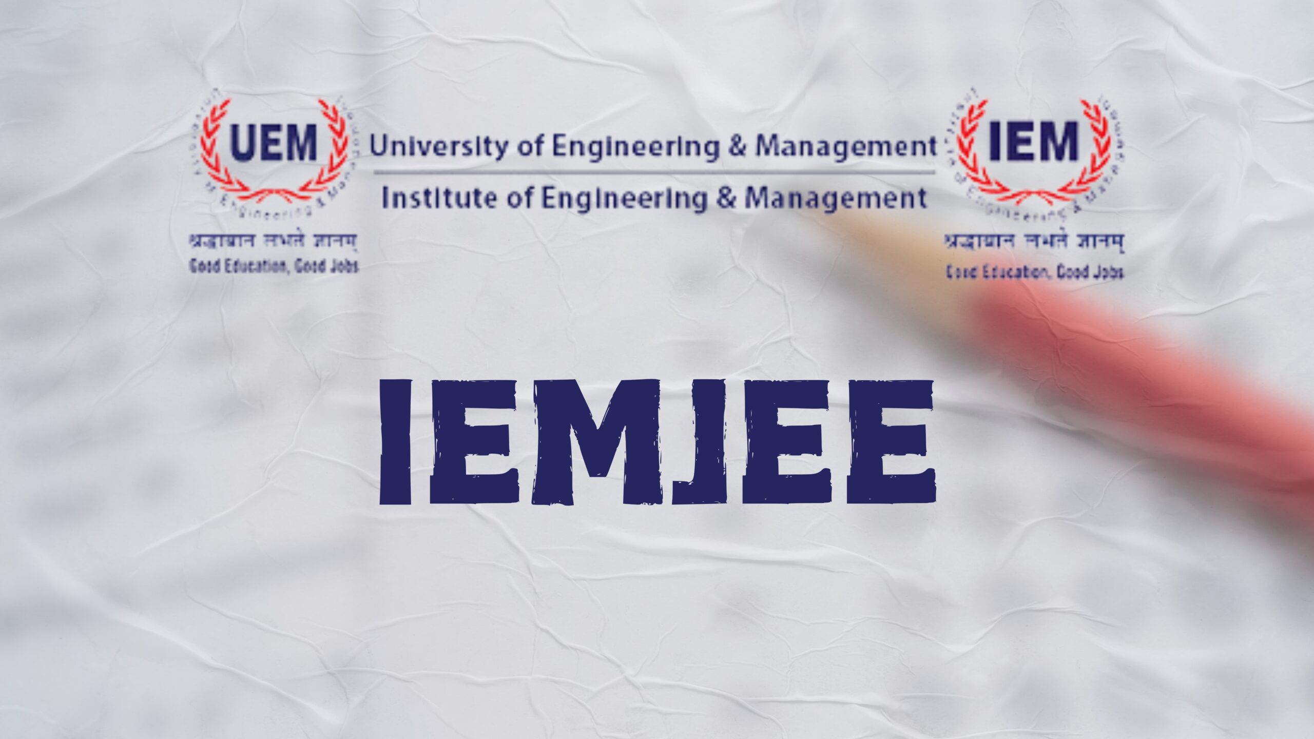 IEMJEE Application Form out