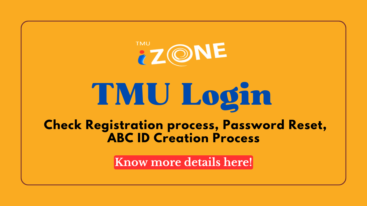 TMU Login Registration Process and change password