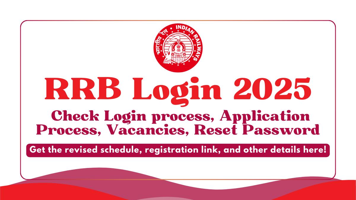 RRB 2025 Login Process, Reset Password, Admission Process