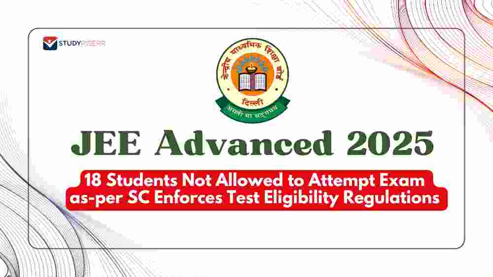 JEE Advanced 2025: 18 Students Not Allowed to Attempt Exam as-per SC Enforces Test Eligibility Regulations