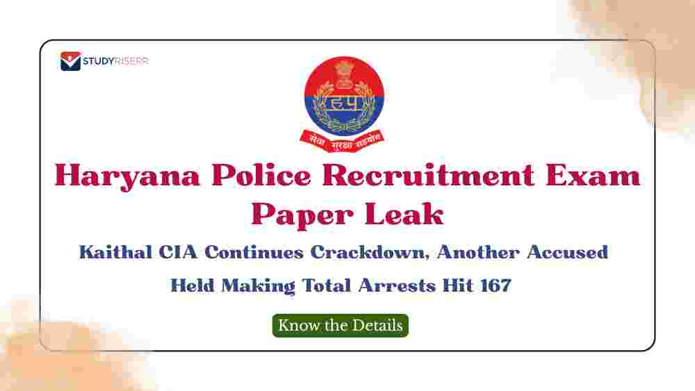 Haryana Police Recruitment Exam Paper Leak: Kaithal CIA Continues Crackdown; Another Accused Held Making Total Arrests Hit 167