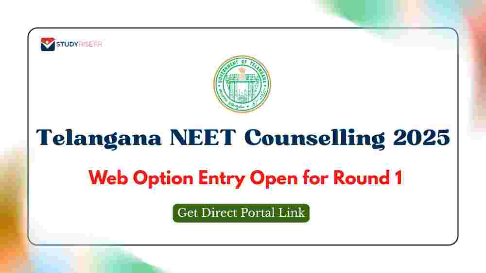 Telangana NEET Counselling 2025 Web Option Entry Open for Round 1; Get Direct Portal Link
