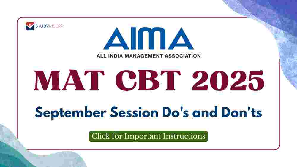 MAT CBT 2025 September Session Do's and Don'ts: Click for Important Instructions