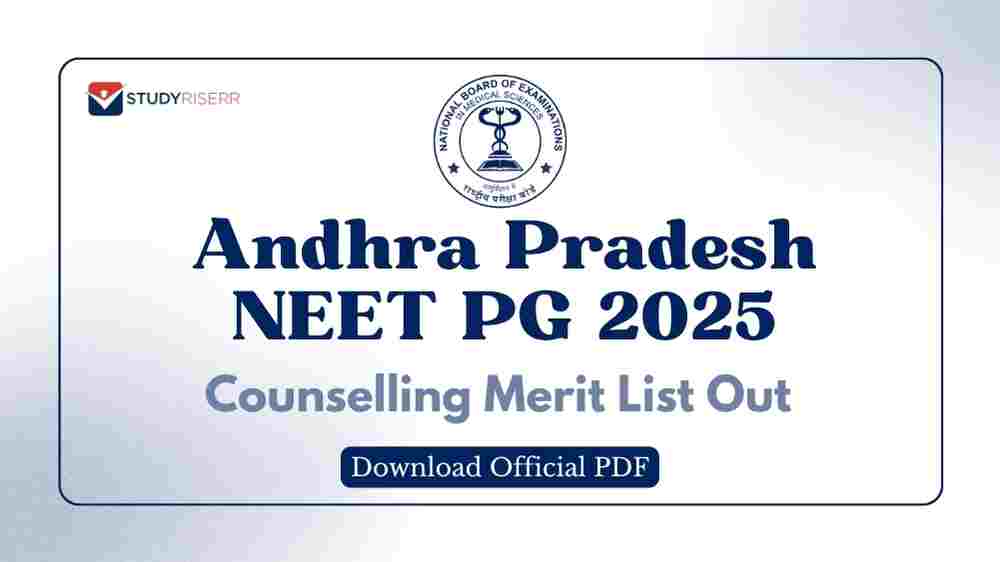Andhra Pradesh NEET PG Counselling 2025 Merit List Out at drntr.uhsap.in: Download Official PDF