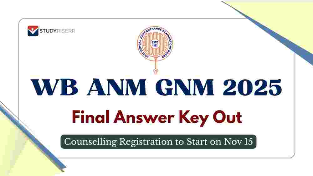 WB ANM GNM 2025 Final Answer Key Out: Counselling Registration to Start on Nov 15