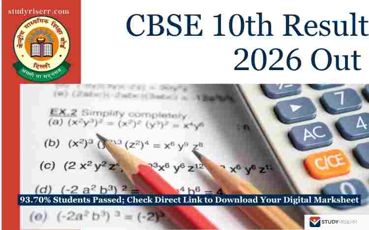 CBSE 10th Result 2026 Released @cbse.gov.in: Pass Rate 93.70%; Download Your Digital Marksheet