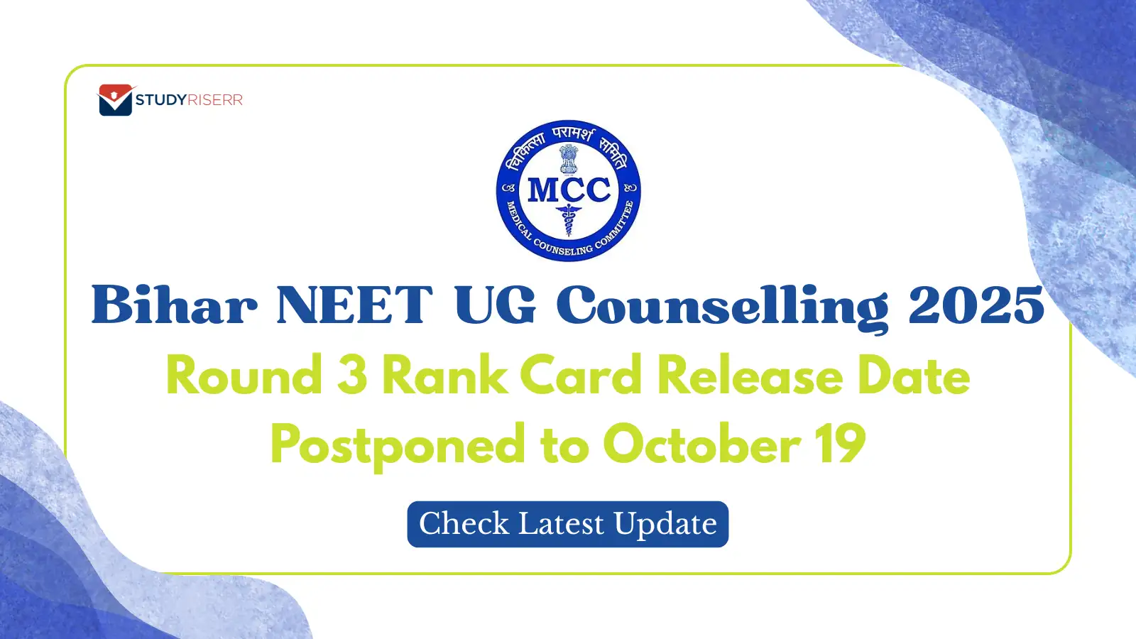 bihar-neet-ug-counselling-2025-round-3-rank-card-release