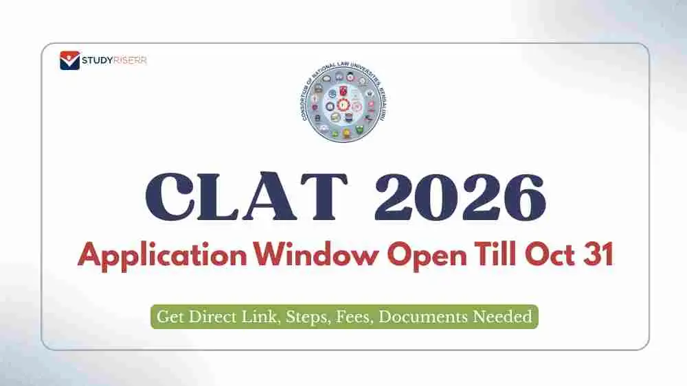 Window Clat CLAT 2026 Application Window Open Till Oct 31: Get Direct Link, Steps ...