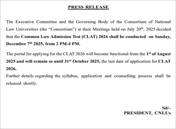 clat-2026-exam-press-release