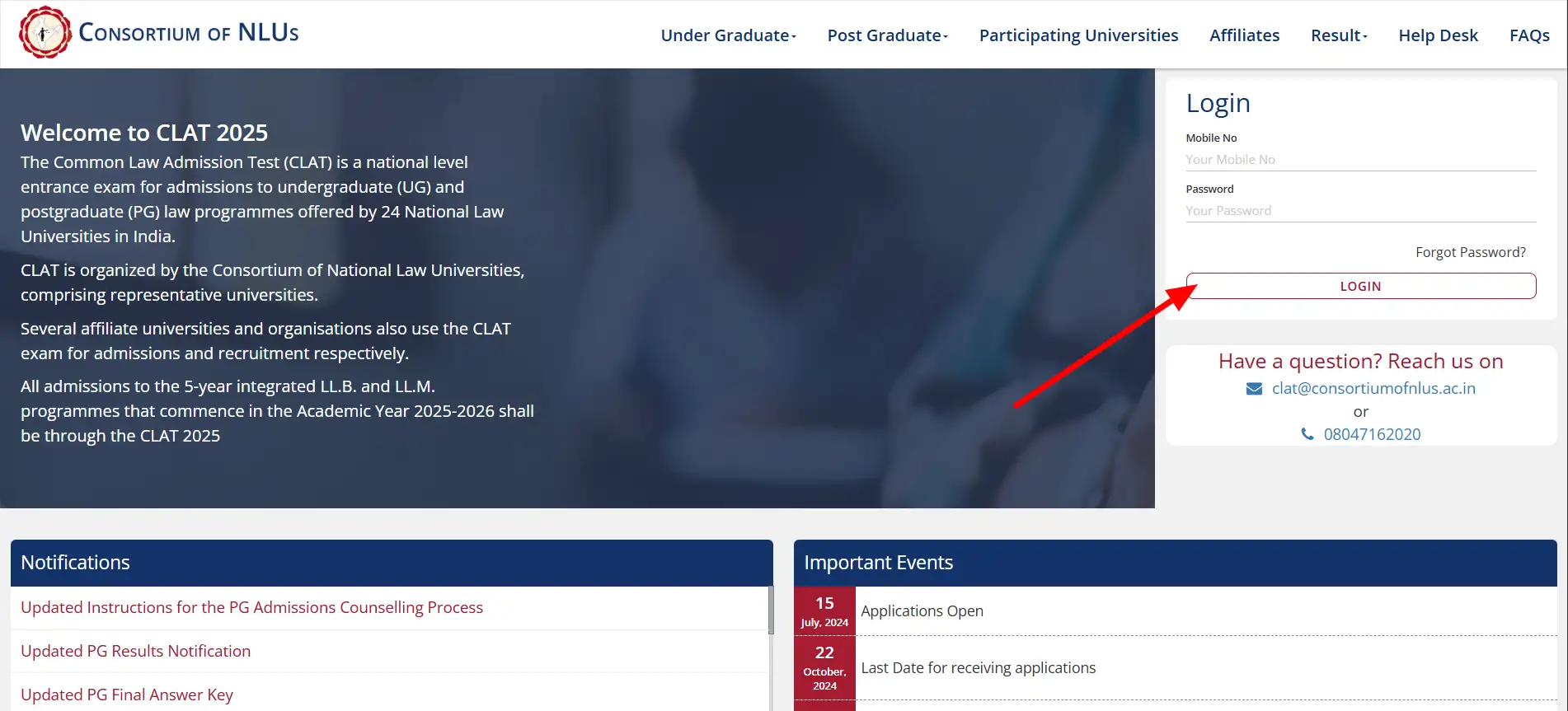 clat-login-page