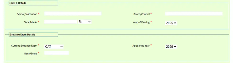 techno-india-university-application-form-2nd-step