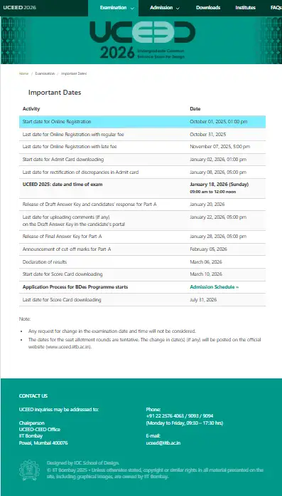 UCEED 2026 Registration Active: New Information Brochure Released; Know ...