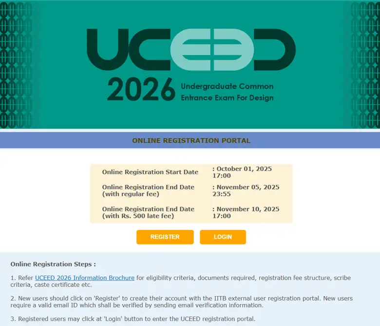 uceed-2026-online-registration-portal