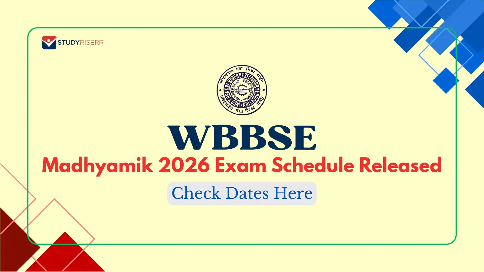 wbbse-madhyamik-2026-exam-schedule-released