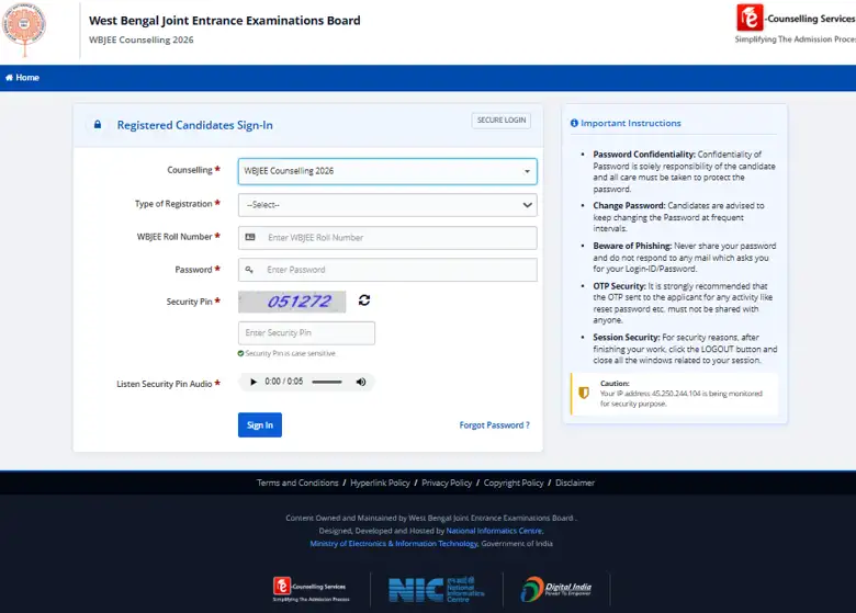 wbjee-2026-candidate-portal