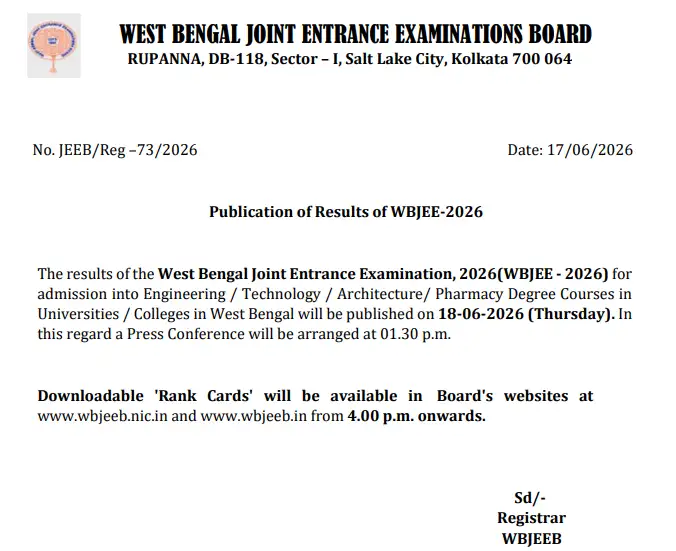 wbjee-2026-result-notification
